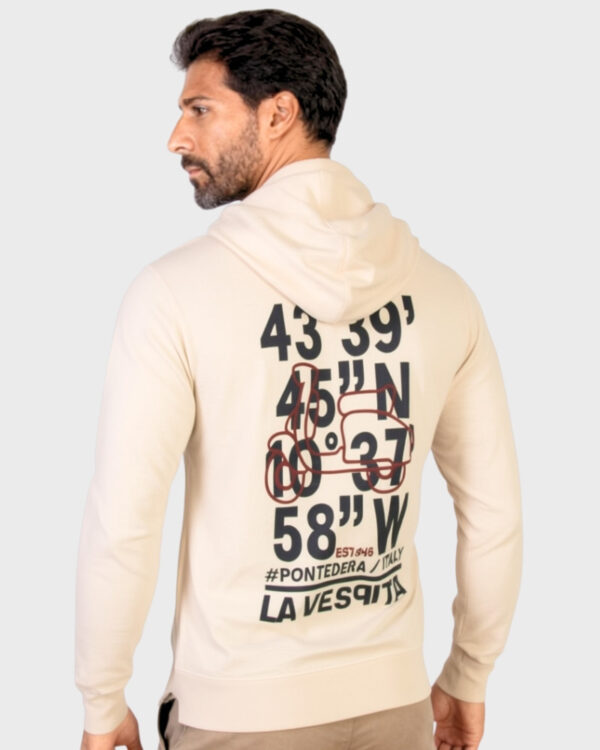 LA VESPITA Sudadera 51043 crudo. algodón y felpa