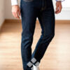 hombre viste pantalón vaquero elástico la española oscuro