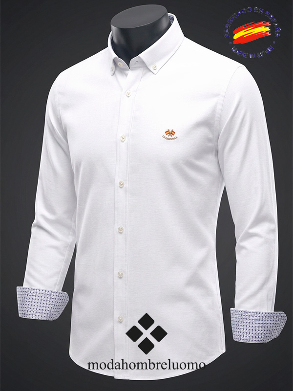 CAMISA-BLANCA-HOMBRE-ESPAÑOLA-1 camisa blanca filafil de la española