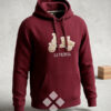 sudadera de hombre de algodón en granate de la vespita