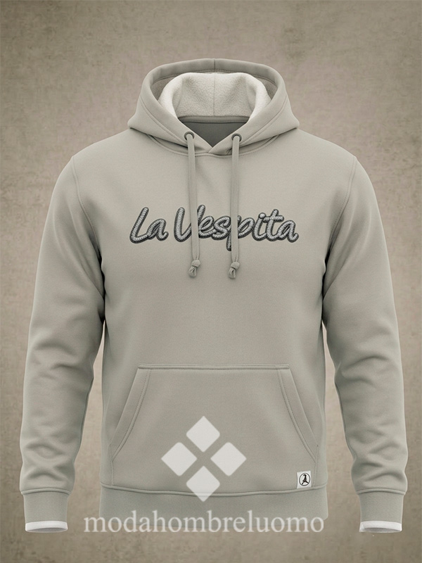 SUDADERA-VESPITA-CAPUCHA-GRIS-BORDADO-1 sudadera de algodón con bordados la vespita