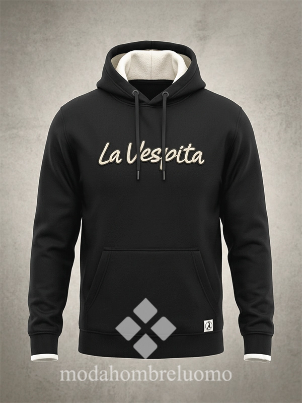 SUDADERA-VESPITA-CAPUCHA-NEGRA-BORDADO-1 sudadera algodón la vespita negra con capucha