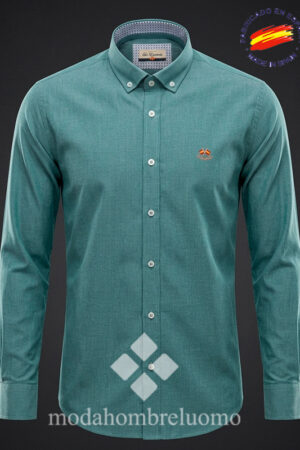 camisa hombre filafil verde de la española