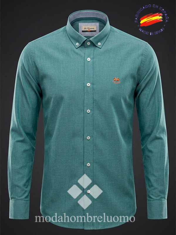 CAMISA-HOMBRE-FILAFIL-VERDE-2 camisa hombre filafil verde de la española