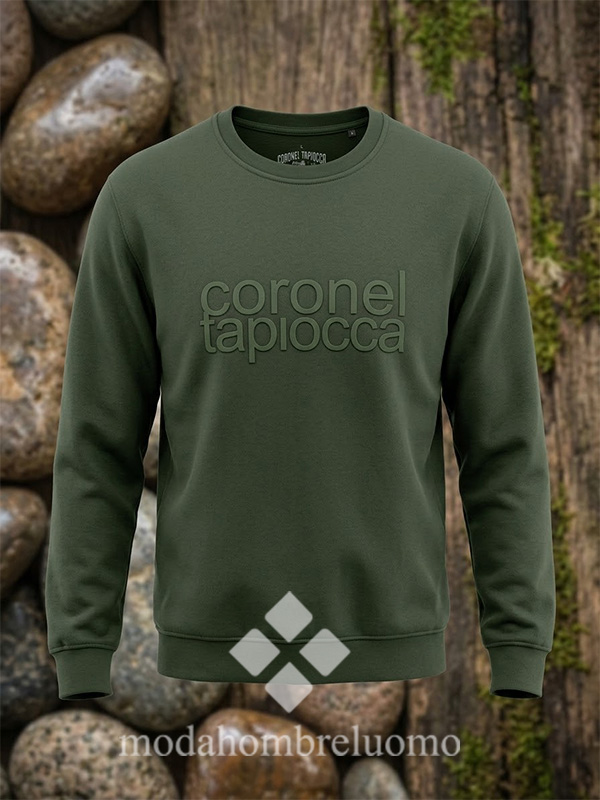 SUDADERA-CORONEL-TAPIOCCA-VERDE-2 SUDADERA CON RELIEVE VERDE DE CORONEL TAPIOCCA